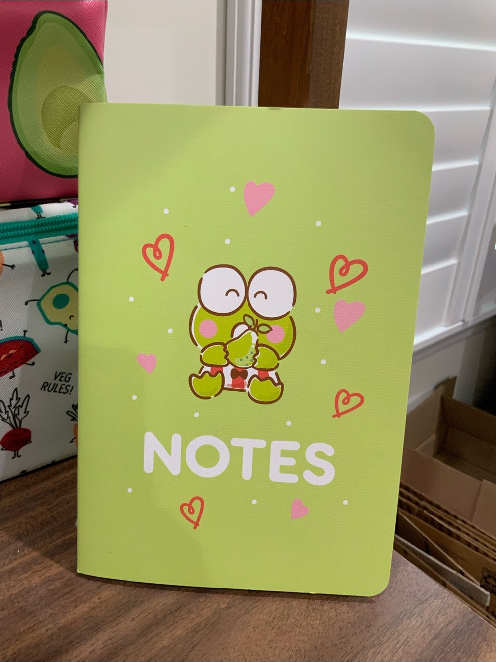 Hello Kitty Keroppi Green Cute Frog 'NOTES' Notebook